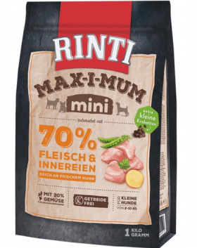 RINTI MAX-I-MUM Mini Adult Chicken hrana uscata caini adulti de talie mica, cu pui 1 kg