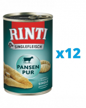 RINTI Singlefleisch Rumen Pure hrana monoproteica 12 x 400 g, cu rumen de vita