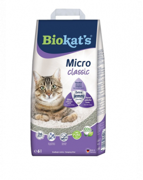 BIOKAT'S Micro Classic 6 L Asternut foarte fin din bentonita pentru pisici