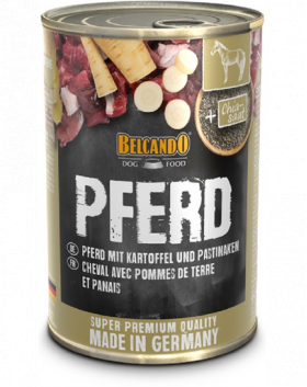 BELCANDO Super Premium Hrana umeda pentru caini adulti, cu carne de cal si cartofi 400 gr