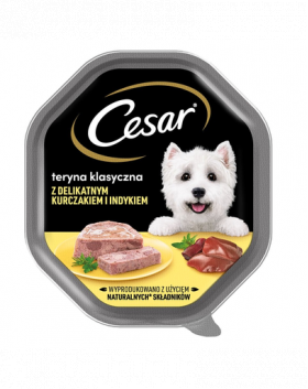 CESAR hrana pentru caini adulti, cu pui si curcan 14x150 g