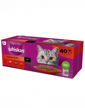 WHISKAS Hrana umeda in sos Classic Meals 40x85 g, pentru pisici adulte