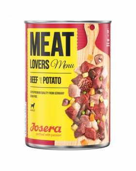 JOSERA Meatlovers Menu hrana umeda pentru caini, vita si cartofi 6x400 g