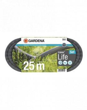 GARDENA Kit de 25 m de furtun textil Liano Life