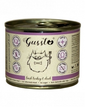 GUSSTO Cat Fresh Turkey&amp;Duck hrana pisici, curcan si rata 12x200 g