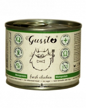 GUSSTO Cat Fresh Chicken pui proaspat, hrana pisici 6x200 g