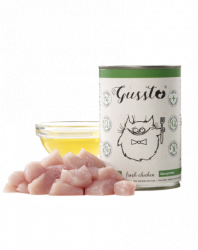 GUSSTO Cat Fresh Chicken hrana cu pui pentru pisici 12x400 g