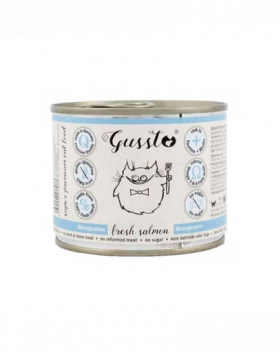 GUSSTO Cat Fresh Salmon pachet hrana cu somon, pisici 6x200 g