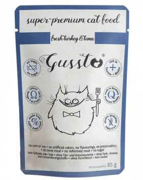 GUSSTO Cat Fresh Turkey&amp;Tuna ton si curcan, hrana pisici 24x85 g