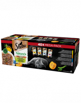 SHEBA Nature’s Collection hrana umeda pisici adulte 40x85 g mix arome