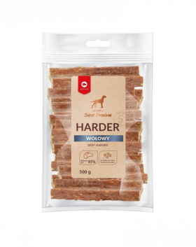 MACED Super Premium Harder Fasii cu carne de vita pentru caini 500g