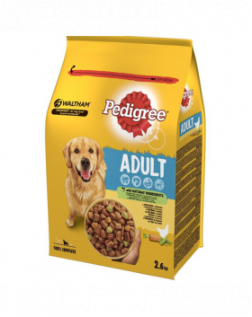 PEDIGREE Adult 3x2,6 kg hrana uscata completa pentru caini adulti, cu pui si legume