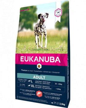 EUKANUBA Dry Base Adult Large Breeds Salmon &amp; Barley hrana uscata caini adulti talie mare, somon si orz 2.5 kg