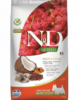 FARMINA N&amp;D Quinoa Hrana dietetica pentru caini de talie mica, cu hering si nuca de cocos 2,5 kg