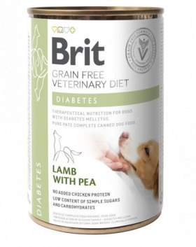 BRIT Veterinary Diet Diabetes Lamb&amp;Pea hrana caini diabetici 400g