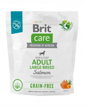 BRIT Care Grain-free Adult Large Breed Salmon hrana cu somon pentru caini adulti talie mare 1 kg fara cereale