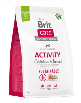 BRIT Care Dog Sustainable Activity Chicken &amp; Insect hrana caini adulti activi 3 kg pui si insecte