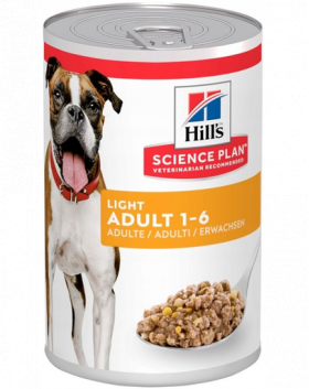 HILL'S Science Plan Canine Adult Light Chicken 370 g Conserva hrana pentru caini adulți supraponderali