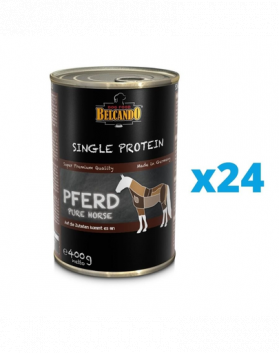 BELCANDO Single Protein Konina hrana umeda pentru caini, cu carne de cal 24x400g