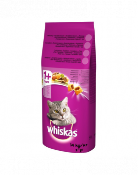 WHISKAS Adult 14kg cu vita si legume + hrana umeda 24x400g