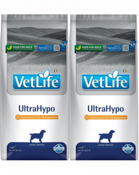 FARMINA Vet Life Ultrahypo Dog 12 kg x 2 dieta caini cu alergii alimentare, diaree recurenta sau dermatita idiopatica