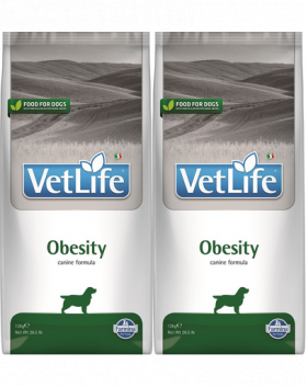 FARMINA Vet Life Dog Obesity 2x12 kg dieta pentru caini cu diabet