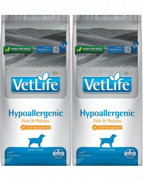 FARMINA Vet Life Hypoallergenic Fish&amp;Potato 12 kg x 2 dieta veterinara caini, peste si cartof