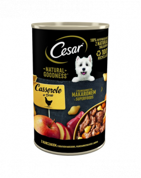 CESAR Conserve hrana caini 24x400g cu pui, morcovi, mar si paste in sos