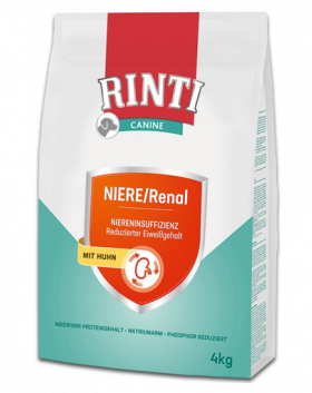 RINTI Canine Kidney/Renal Chicken hrana sustinere functie renala caini 4kg cu pui