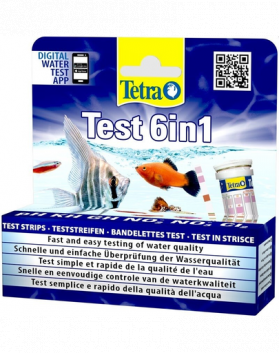 TETRA Test 6in1 Test de apa pentru a verifica rapid/usor calitatea apei din acvariu 10 buc.