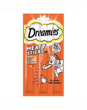 DREAMIES Hrana complementara pentru pisici adulte cu pui delicios 14x30 g