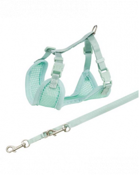 TRIXIE Junior Ham pentru catelusi, cu lesa 26–34 cm/10 mm, 2.00 m, culoare menta