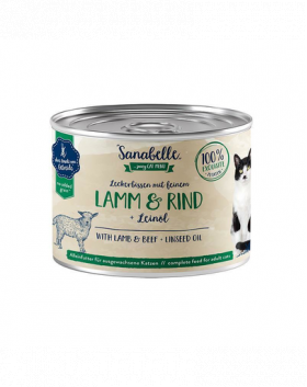 SANABELLE Lamb&amp;Beef 195 g alimente umede pentru pisici adulte