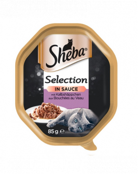 SHEBA Selection hrana umeda pentru pisici, vitel in sos 22 x 85 gr