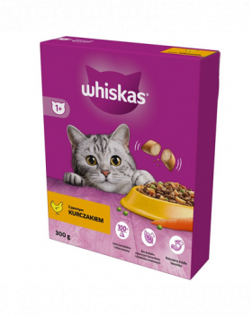 WHISKAS Adult 6x300 g hrana uscata cu pui delicios pentru pisici adulte