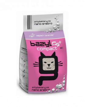 BAZYL Ag+ Compact Lavender 20L nisip litiera pisica