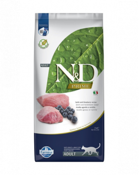 FARMINA N&amp;D Prime Lamb &amp; Bluberry Cat hrana pentru pisici adulte, cu miel si afine 10 kg