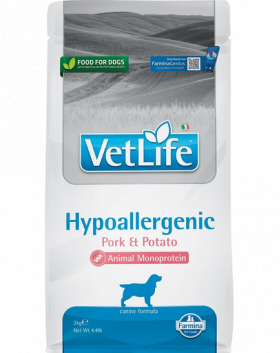 FARMINA VetLife Hypoallergenic Adult Pork Hrana dietetica pentru caini, cu porc 2 kg