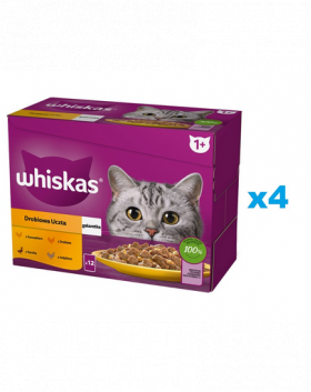 WHISKAS Adult hrana umeda pisica 48x85g pui, rata, pasare si curcan in aspic