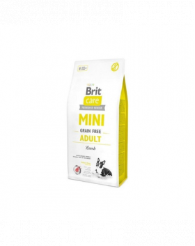 BRIT Care Grain Free Mini Adult Lamb hrana uscata caini adulti talie mica, cu miel 400g