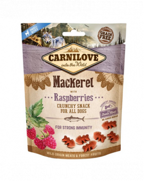 CARNILOVE Recompense delicatese pentru caini cu macrou si zmeura 200 g