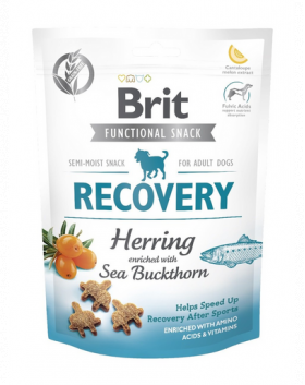 BRIT Care Dog Functional Snack Recovery recompense pentru caini activi, hering si catina 150 g