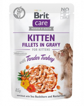 BRIT Care Fillets in gravy with tender turkey 24 x 85 g Plicuri hrana pisici, cu curcan in sos