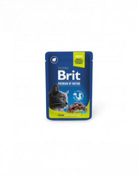 BRIT PREMIUM Pouch Lamb Sterilized 24x100g Plic hrana pisici sterilizate, cu miel