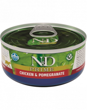 FARMINA N&amp;D Cat prime chicken&amp;pomegranate Hrana umeda pentru pisici, cu pui si rodie, 70 g