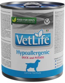 FARMINA VetLife Hypoallergenic Duck &amp; Potato Hrana umeda caini, cu rata si cartofi 300 g