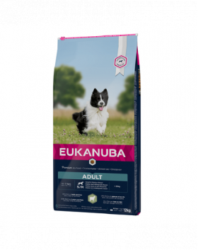 EUKANUBA Adult Small&amp;Medium Breeds Lamb&amp;Rice hrana uscata caini adulti talie mica/medie 12 kg