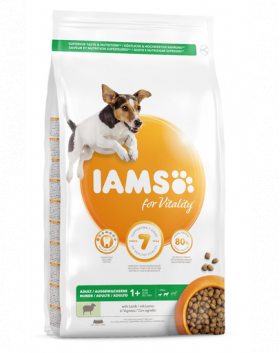 IAMS For Vitality Hrana uscata cu miel pentru cainii adulti de talie mica si medie 12 kg