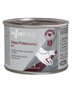 TROVET Unique Protein Turkey UPT 200 g monoproteina, caini si pisici