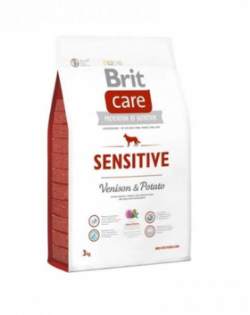 BRIT Care Dog Grain-free Sensitive 3 kg Hrana uscata pentru caini cu intolerante alimentare, cu vanat si cartofi